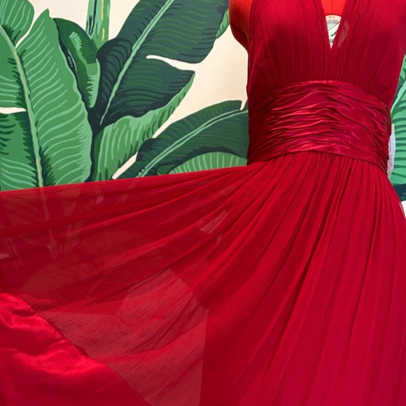 Maggy London Red Silk Halter Dress - Picture 5 of 8
